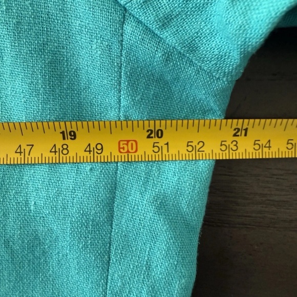 Harve Benard Women’s Linen Blend Scuba Blue Blazer Size 12 - Picture 6 of 10